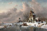 Winter scene Charles Leickert